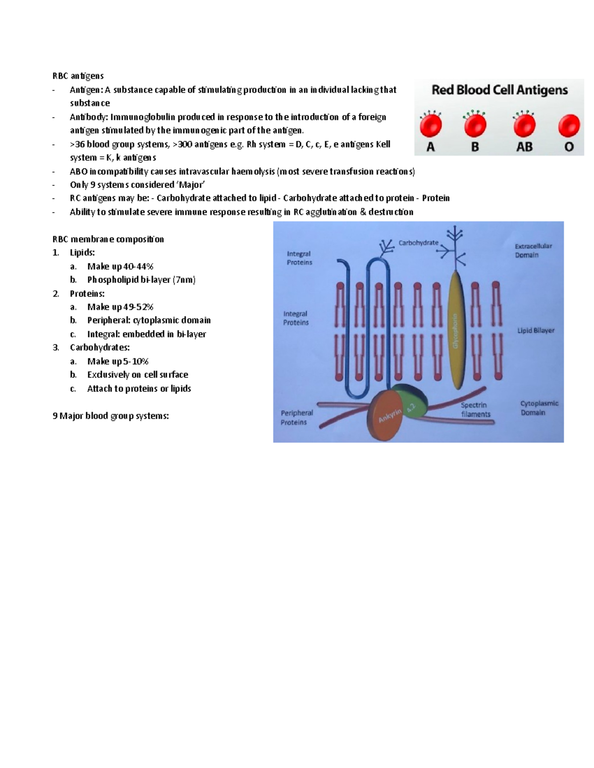 ABO & Rh D Blood Grouping RBC antigens Antigen A substance capable