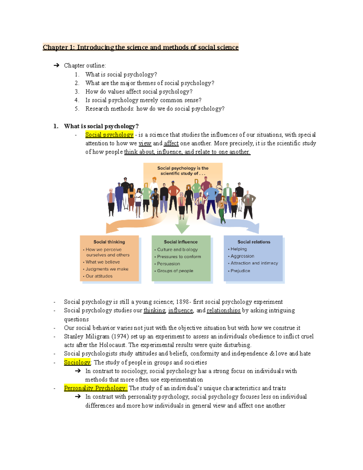 Psyb10 textbook Notes - midterm 1 - Chapter 1: Introducing the science ...
