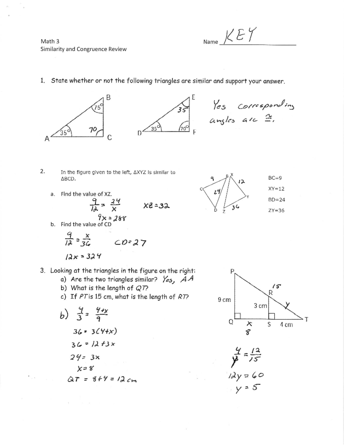 Practice Quiz Key - Elementary Education - Studocu