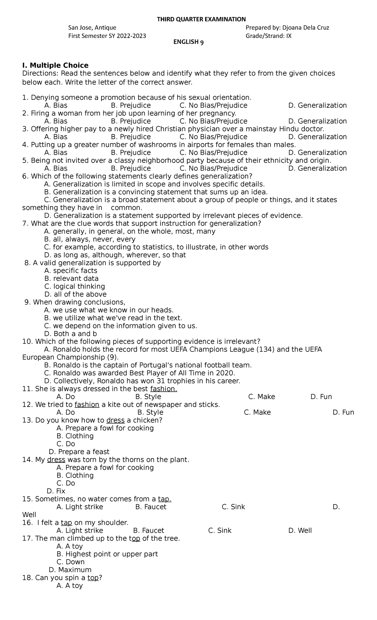 english-9-english-9-i-multiple-choice-directions-read-the-sentences