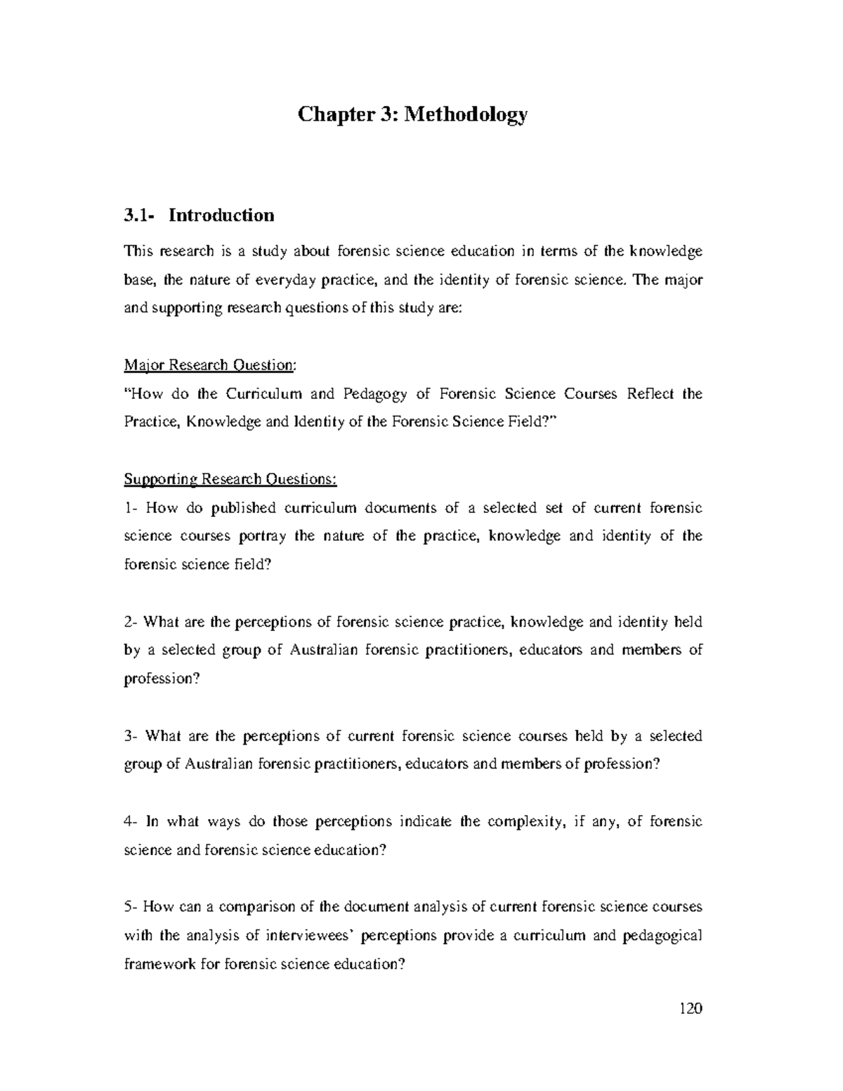 Forensic Science-32 - Notes - 120 Chapter 3: Methodology 3 ...