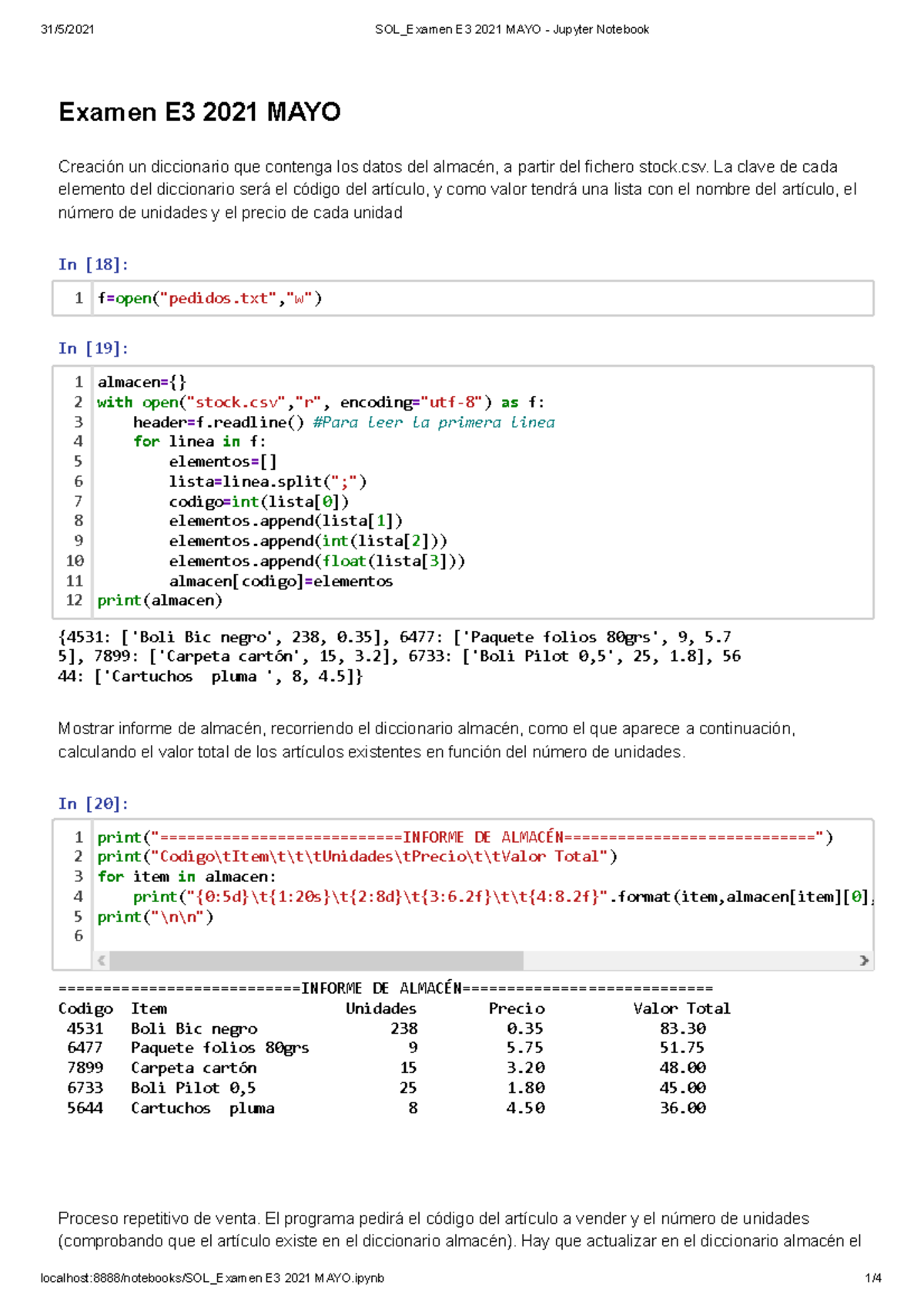 SOL Examen E3 2021 MAYO - Jupyter Notebook - Examen E3 2021 MAYO ...