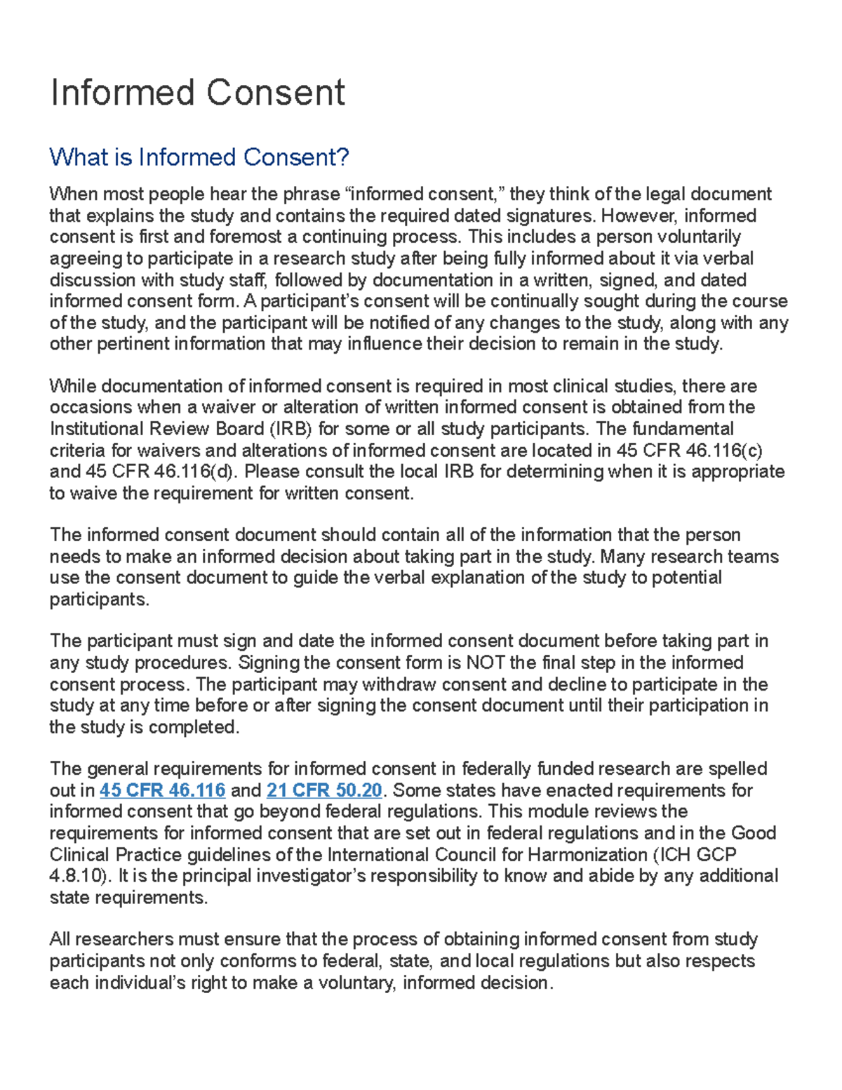 What Is Included In The Informed Consent