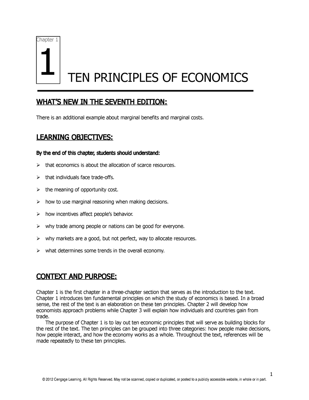 1 - Applied Of Economics - Chapter 1 WHAT’S NEW IN THE SEVENTH EDITION ...