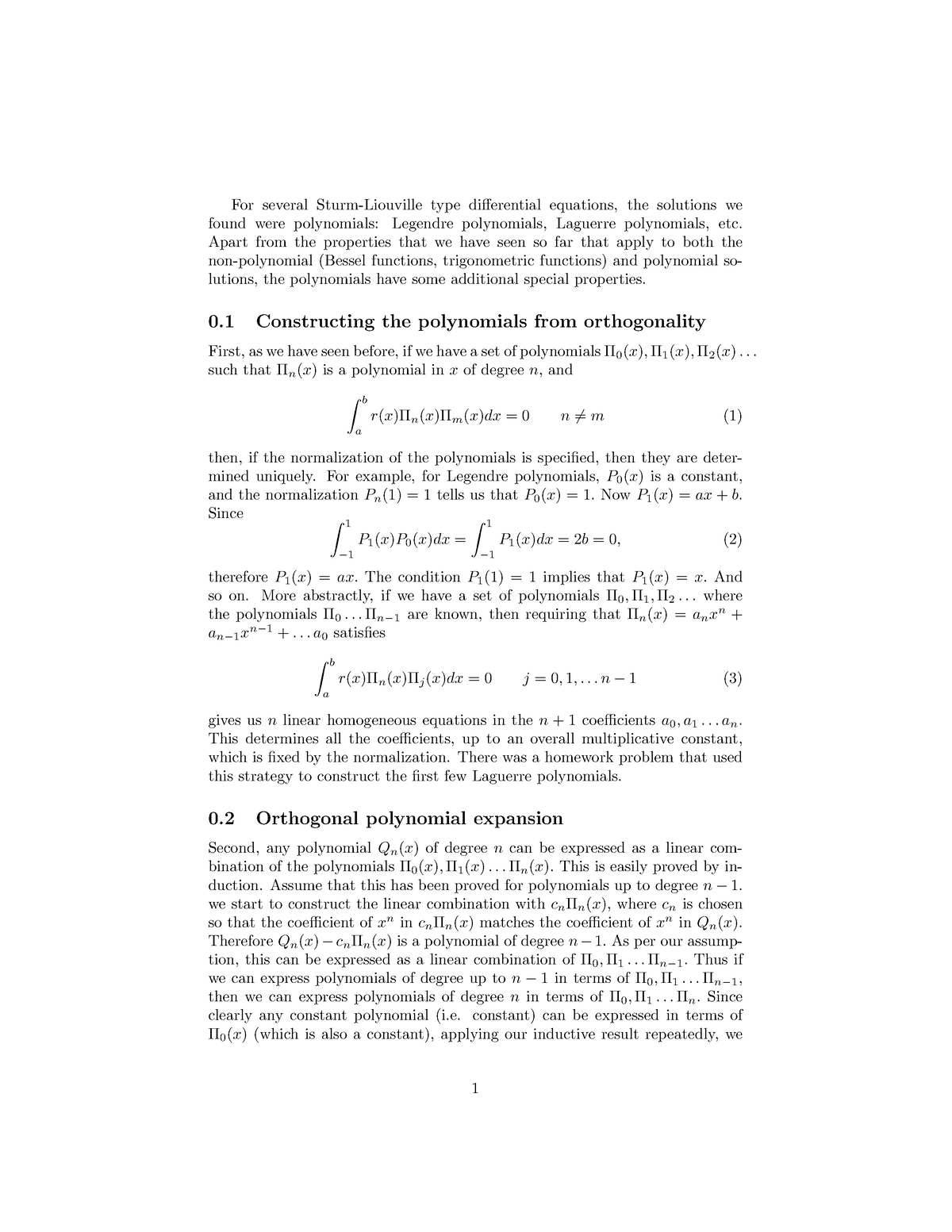 Optional Orthogonal Polynomials - For several Sturm-Liouville type ...
