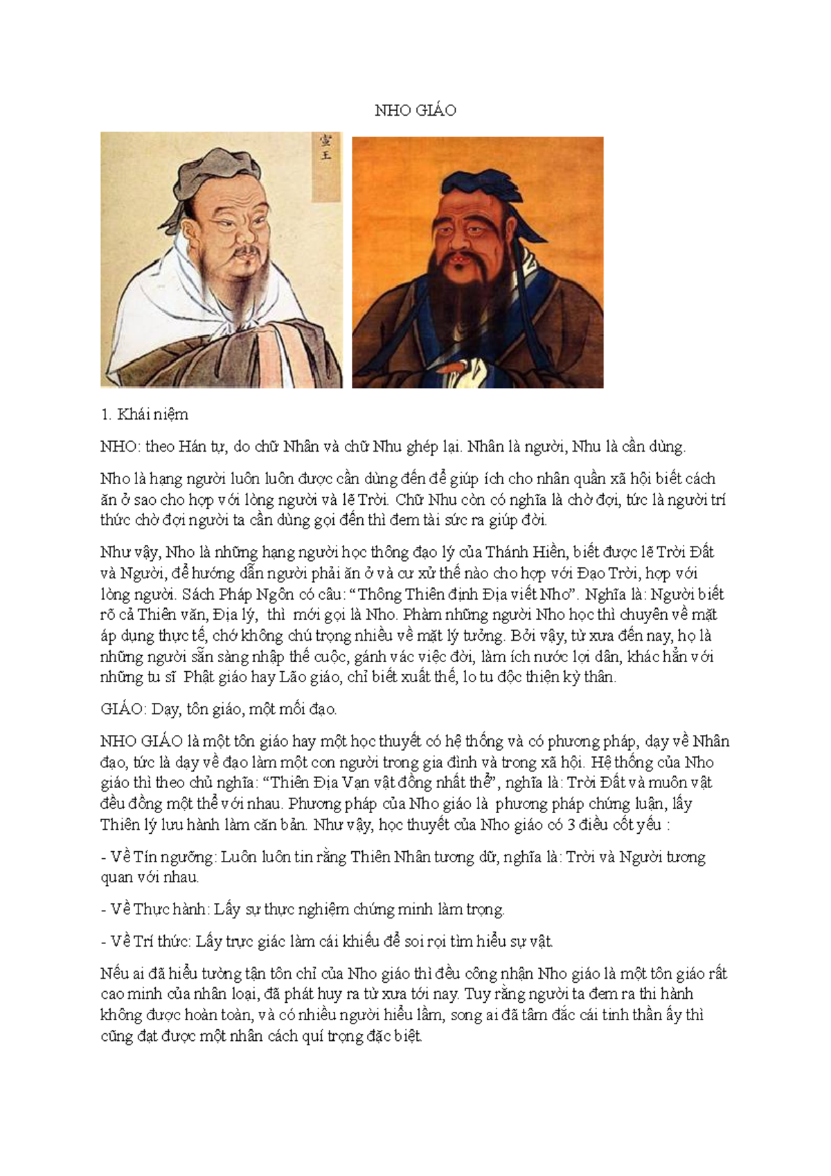 NHO GIÁO - tim hieu nho hoc - NHO GIÁO Khái niệm NHO: theo Hán tự, do ...
