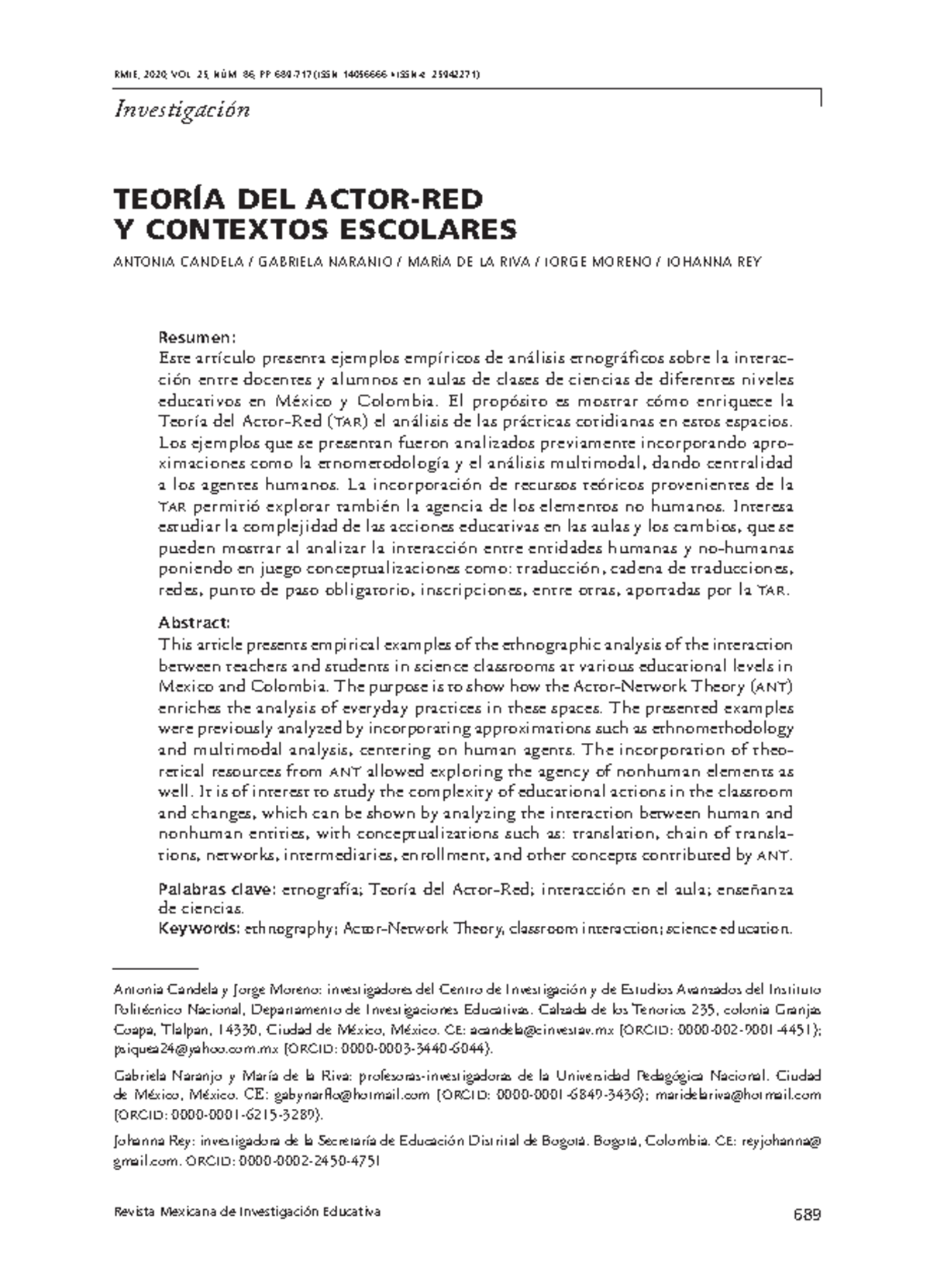 Candela - estudios de etnografia - Revista Mexicana de Investigación ...