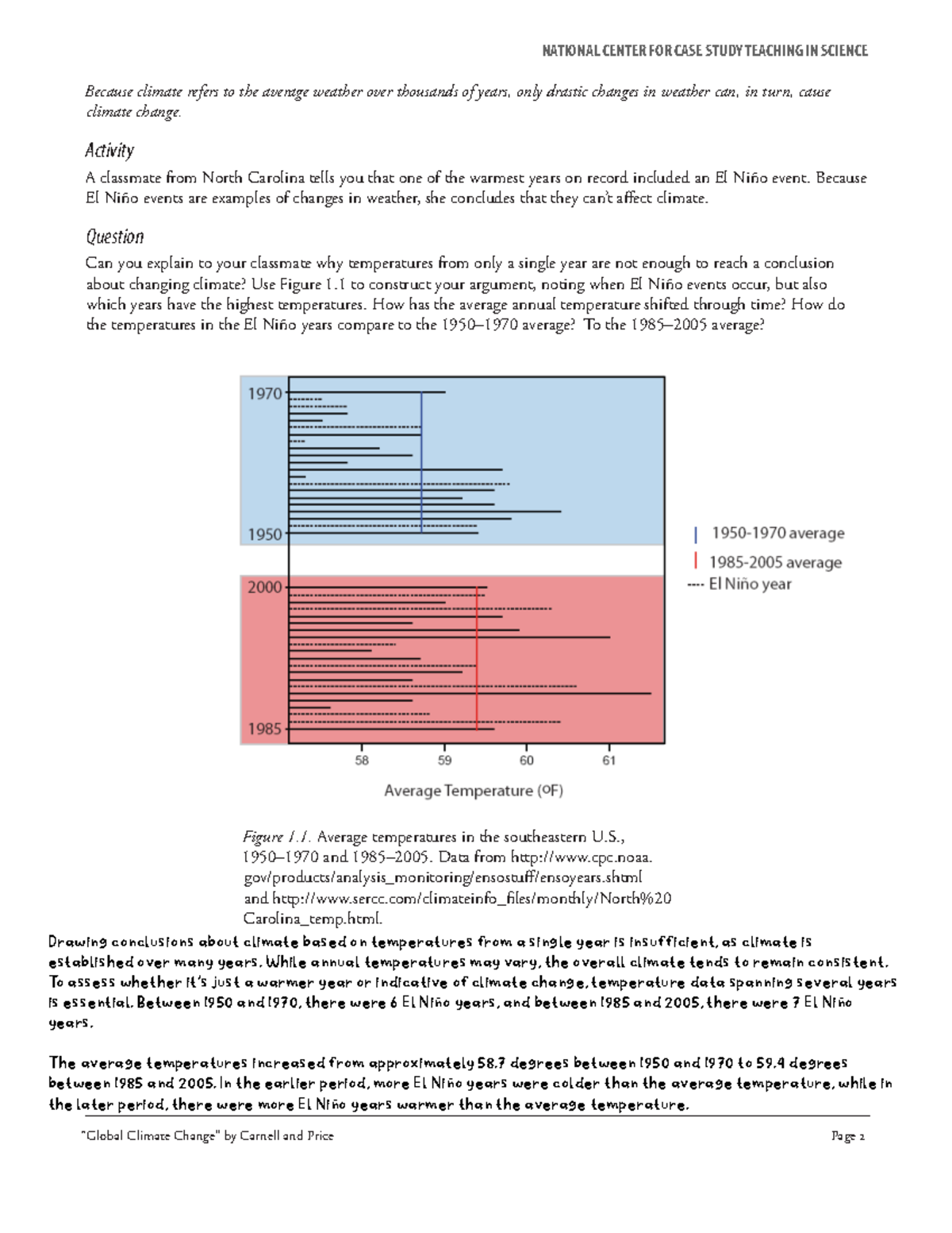 climate change on ecosystem case study