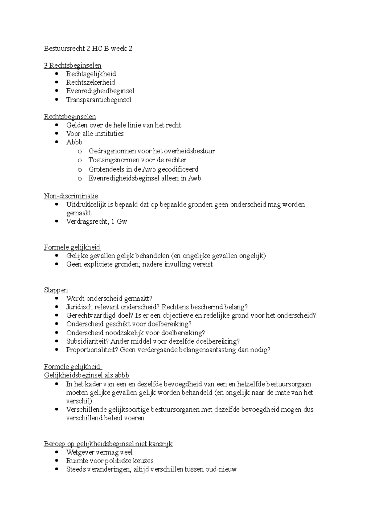 Bestuursrecht 2 HC 2B - Aantekening Hoorcollege Week 2b - Bestuursrecht ...