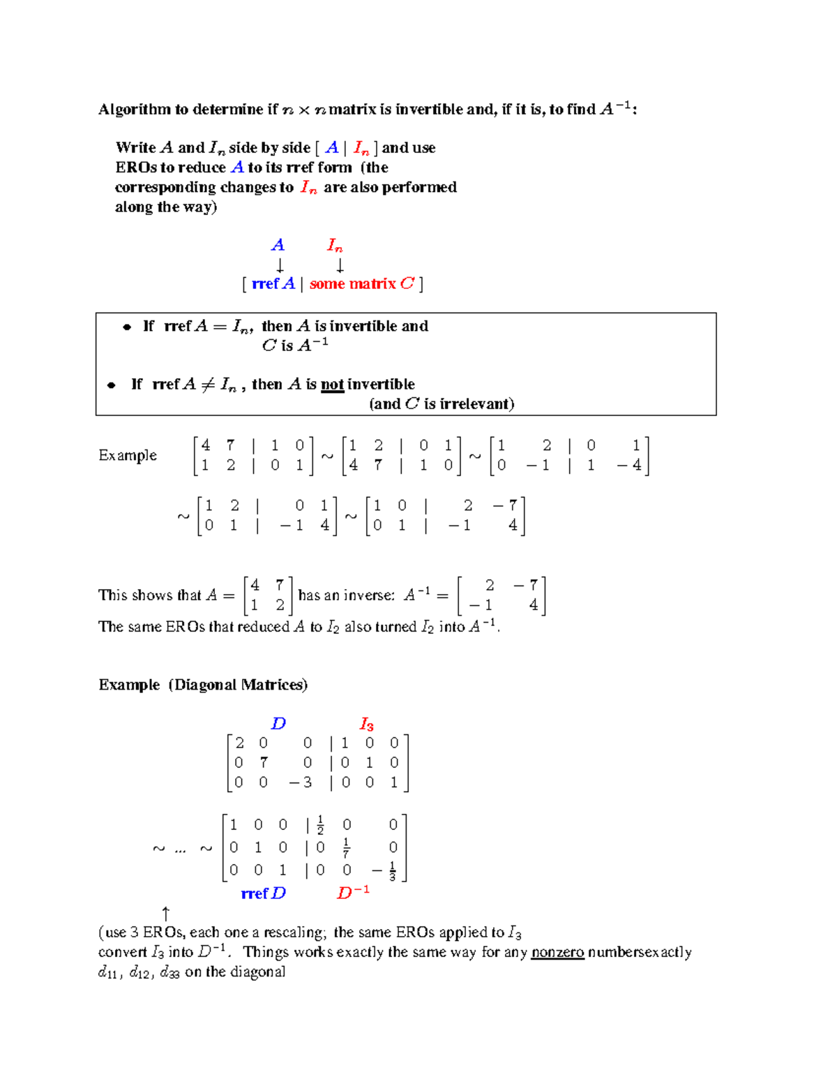 309 Fall 2015 Lecture 14 - Algorithm to determine if 8 ‚ 8 matrix is ...
