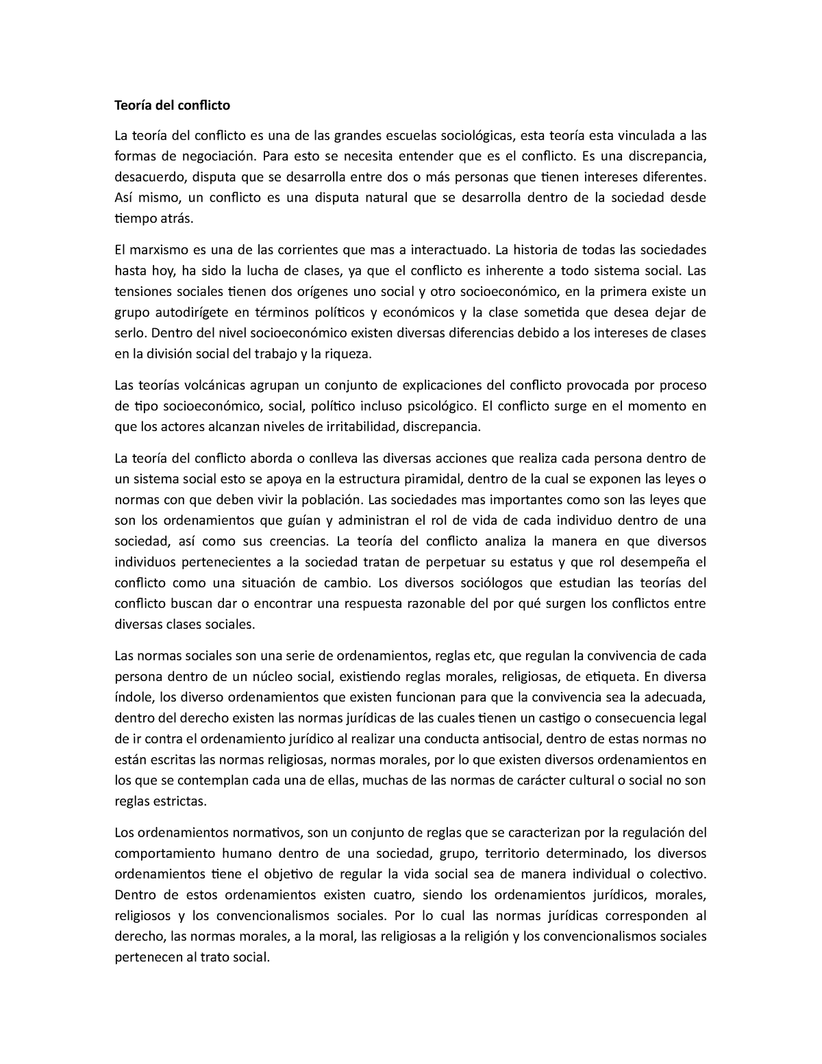 Teoría Del Conflicto - Teoría Del Conflicto La Teoría Del Conflicto Es ...