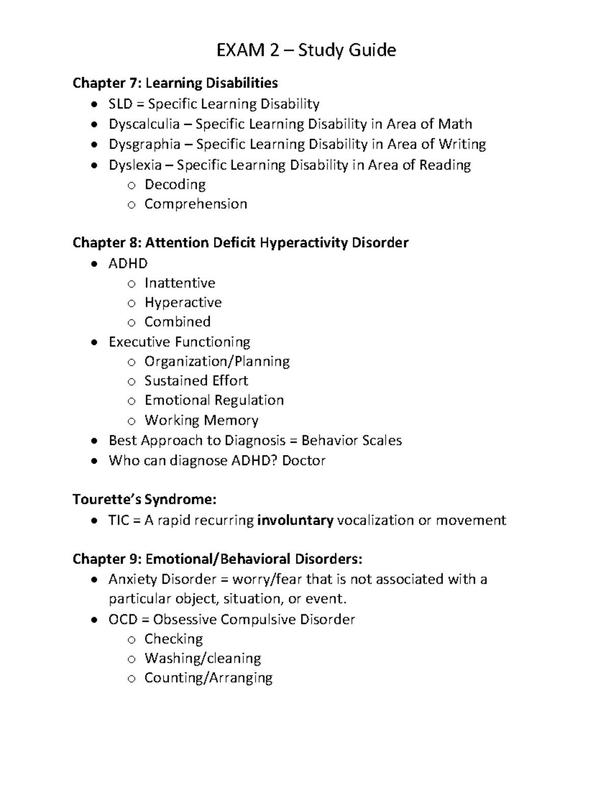 EDUC 230 - Exam 2 Study Guide F22 - EXAM 2 3 Study Guide Chapter 7 ...