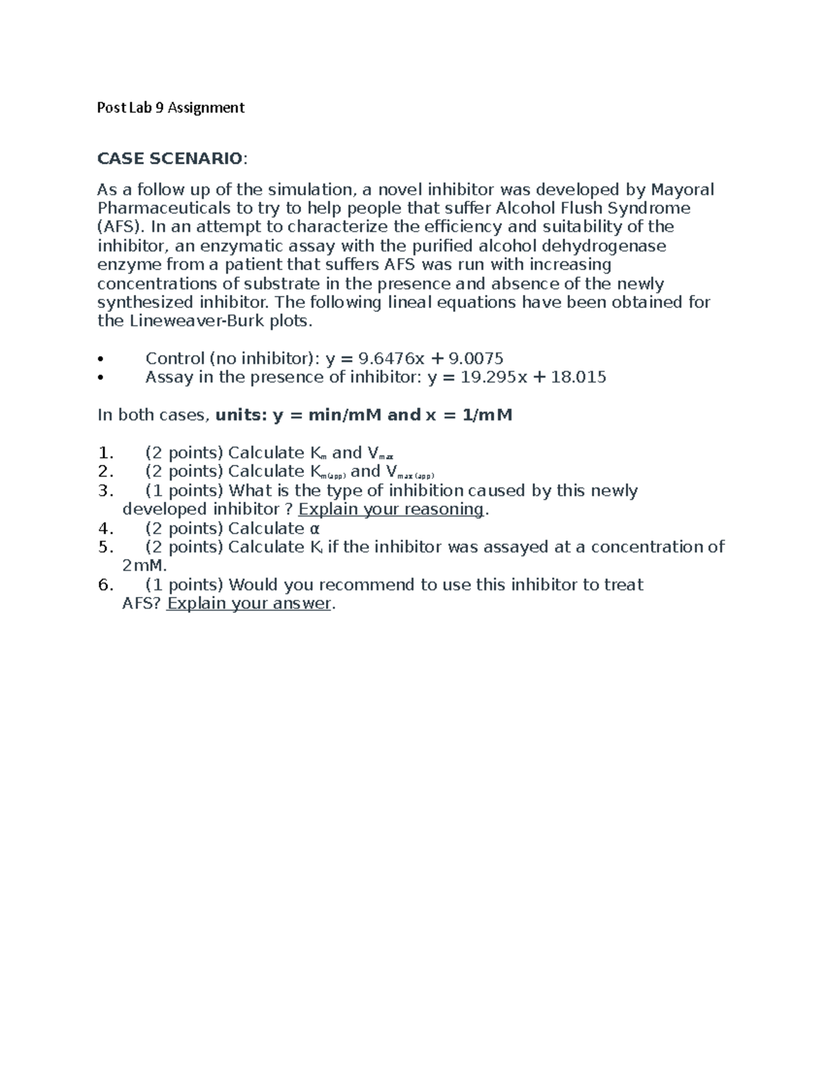 Post Lab 9 Assignment - Post Lab 9 Assignment CASE SCENARIO: As a ...