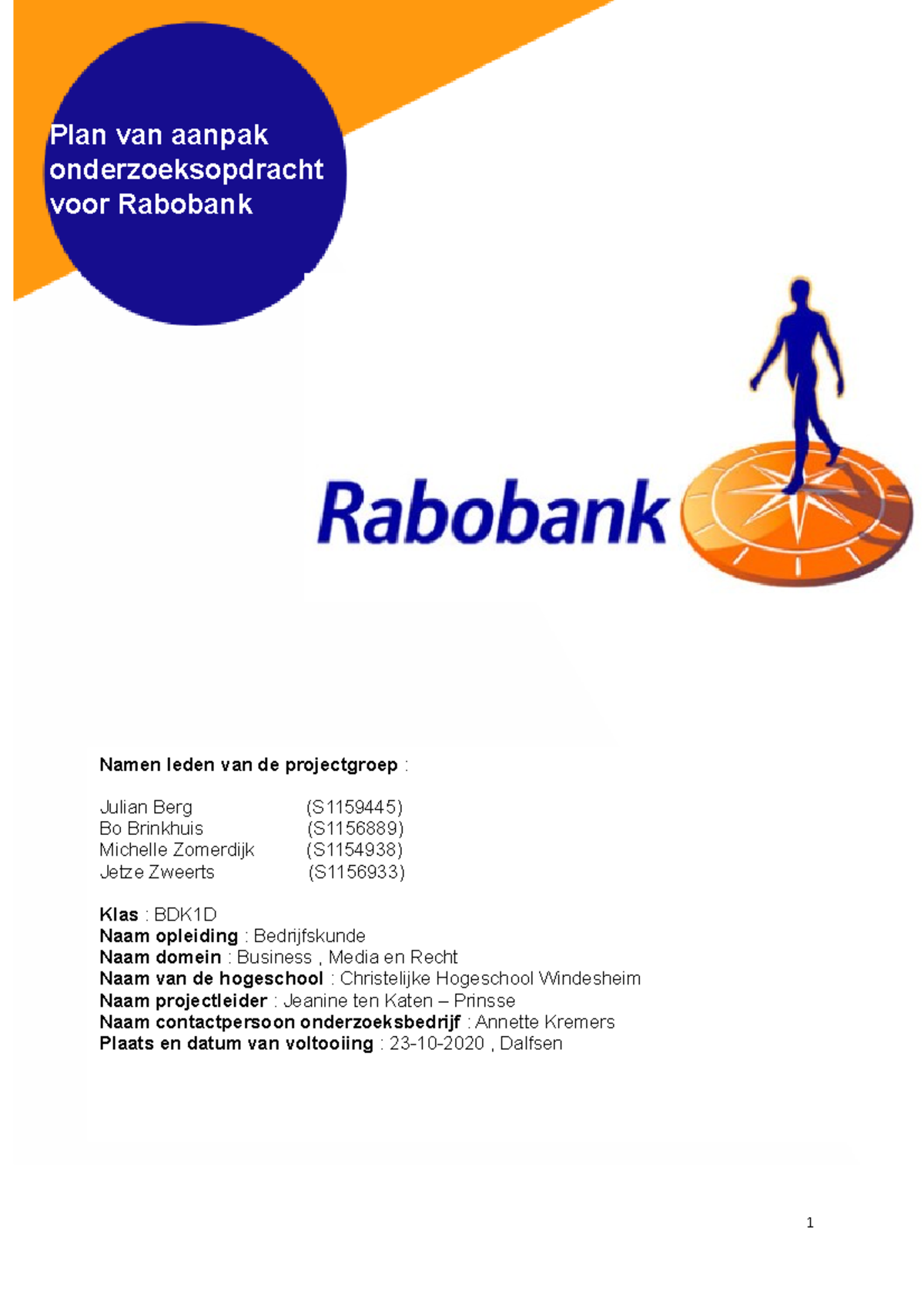 rabo bank business plan