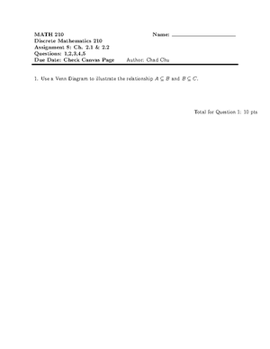 Assignment+14+Answer+Key - MATH 210 Name: ANSWER KEY Discrete ...