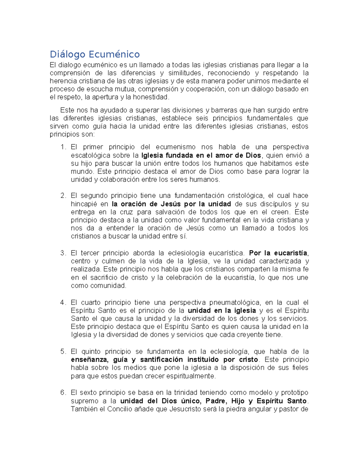 Di logo Ecum nico Dialogo Ecumenico Di logo Ecum nico El Dialogo 