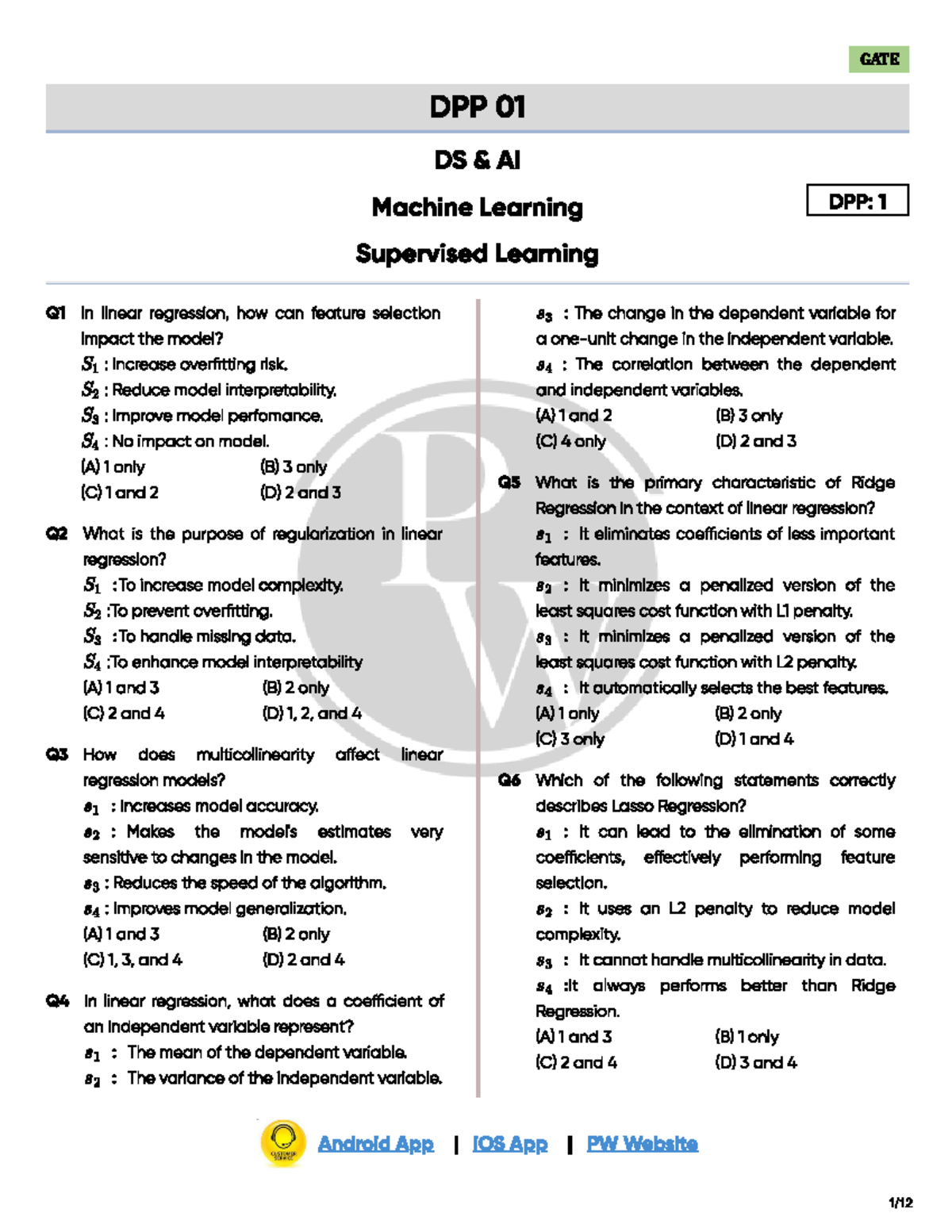Supervised Learning DPP 01 - Database Management System - Studocu