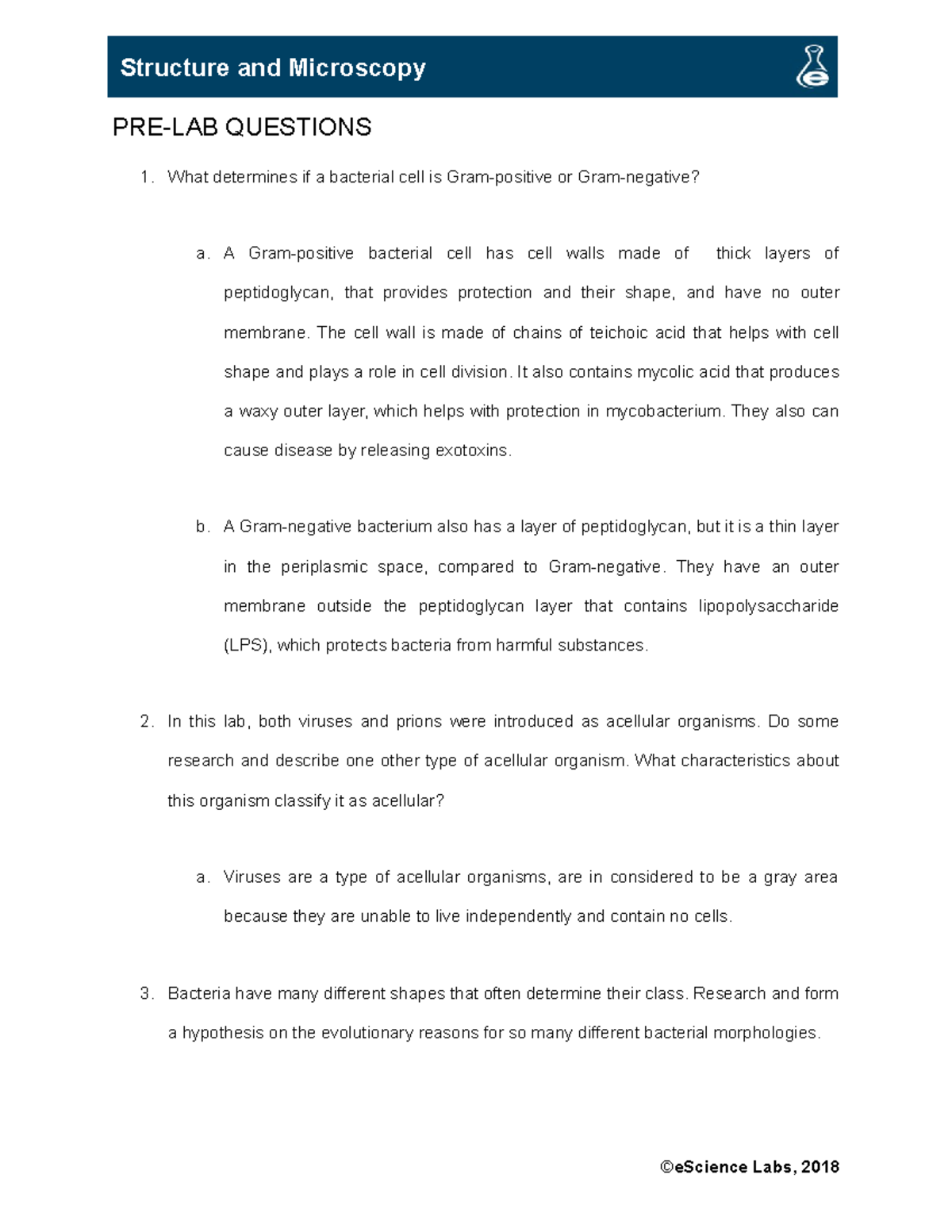 WB4 - Lab 4 - PRE-LAB QUESTIONS What determines if a bacterial cell is ...