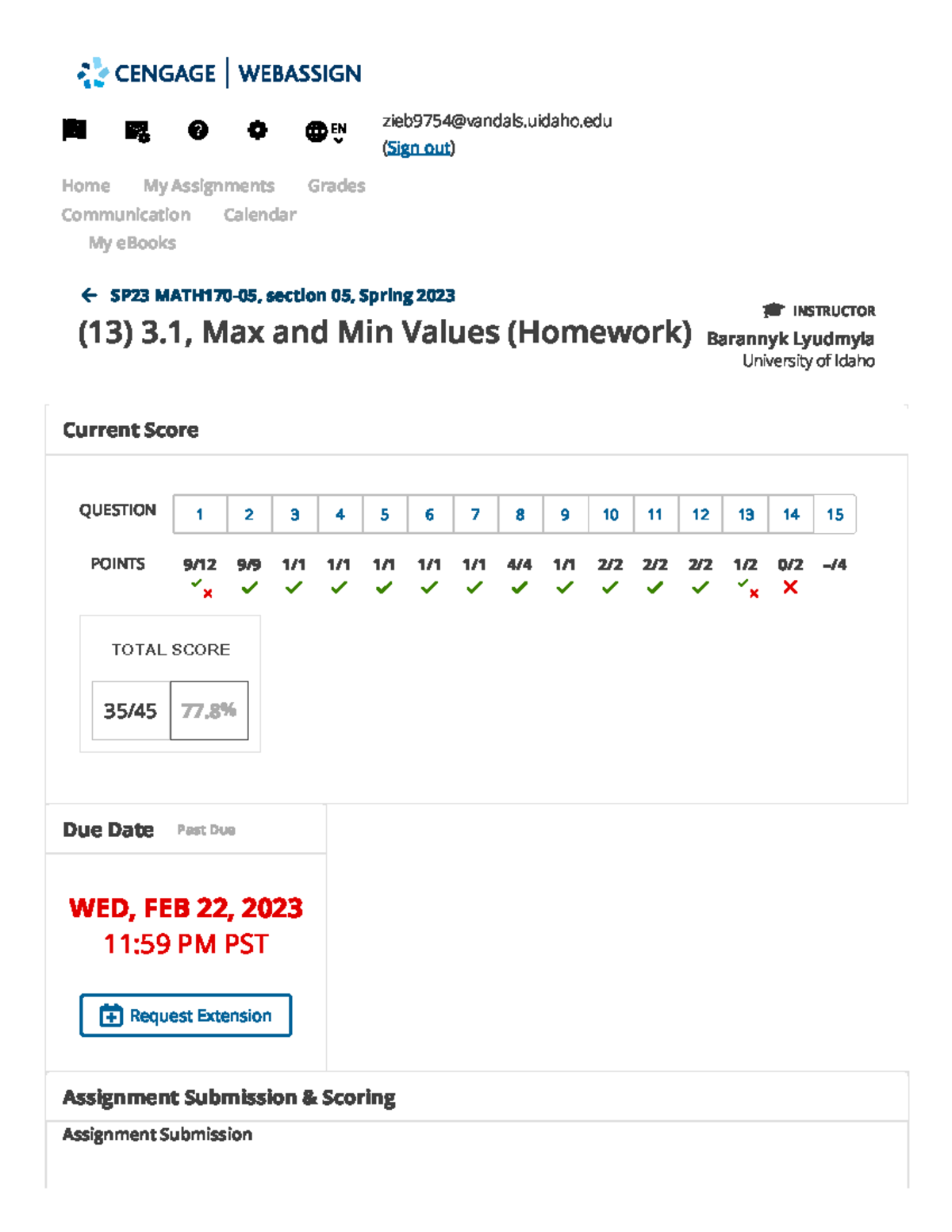 (13) 3.1, Max and Min Values - SP23 MATH170-05, section 05, Spring 2023 ...