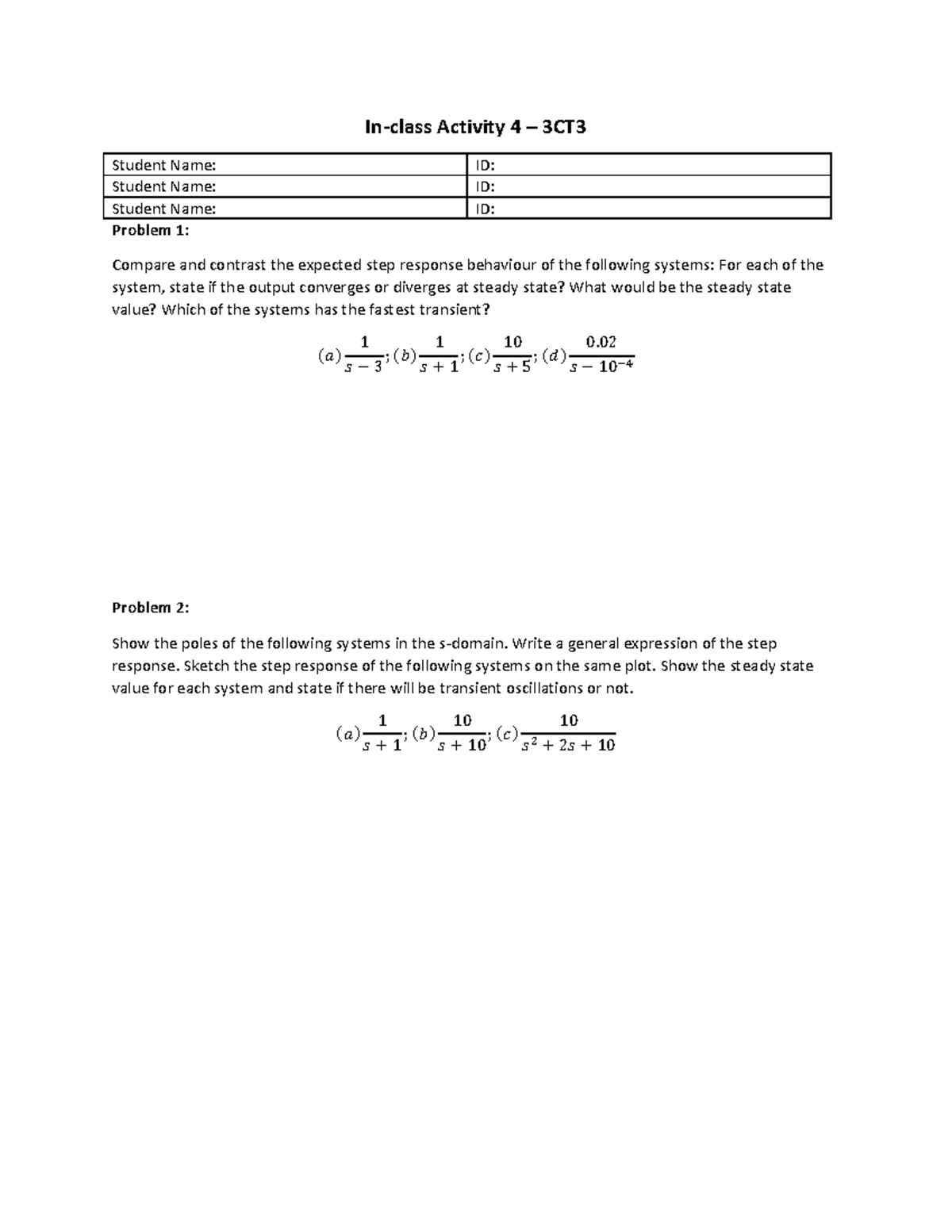 3CT3 M4 In Class Activity 4 - In -class Activity 4 – 3CT Student Name ...
