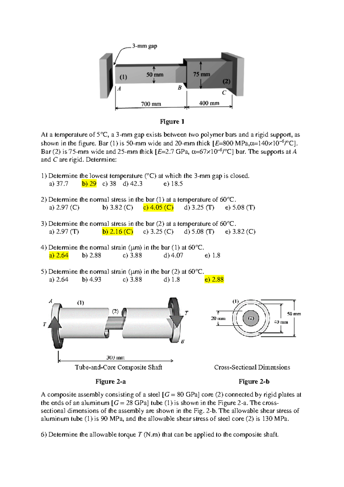 Sample Final Exam Strength of Materials I Karabuk Studocu