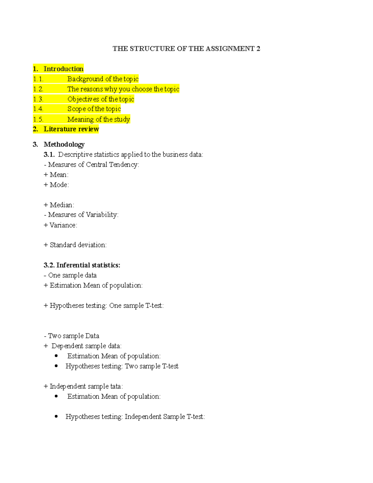 6.2022. THE Structure OF THE Assignment 2 - THE STRUCTURE OF THE ...