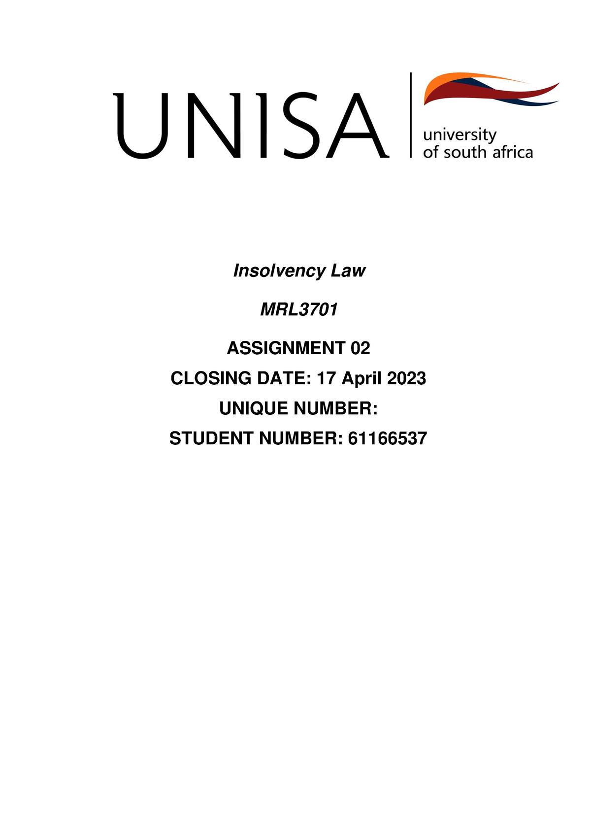 unisa assignment guidelines