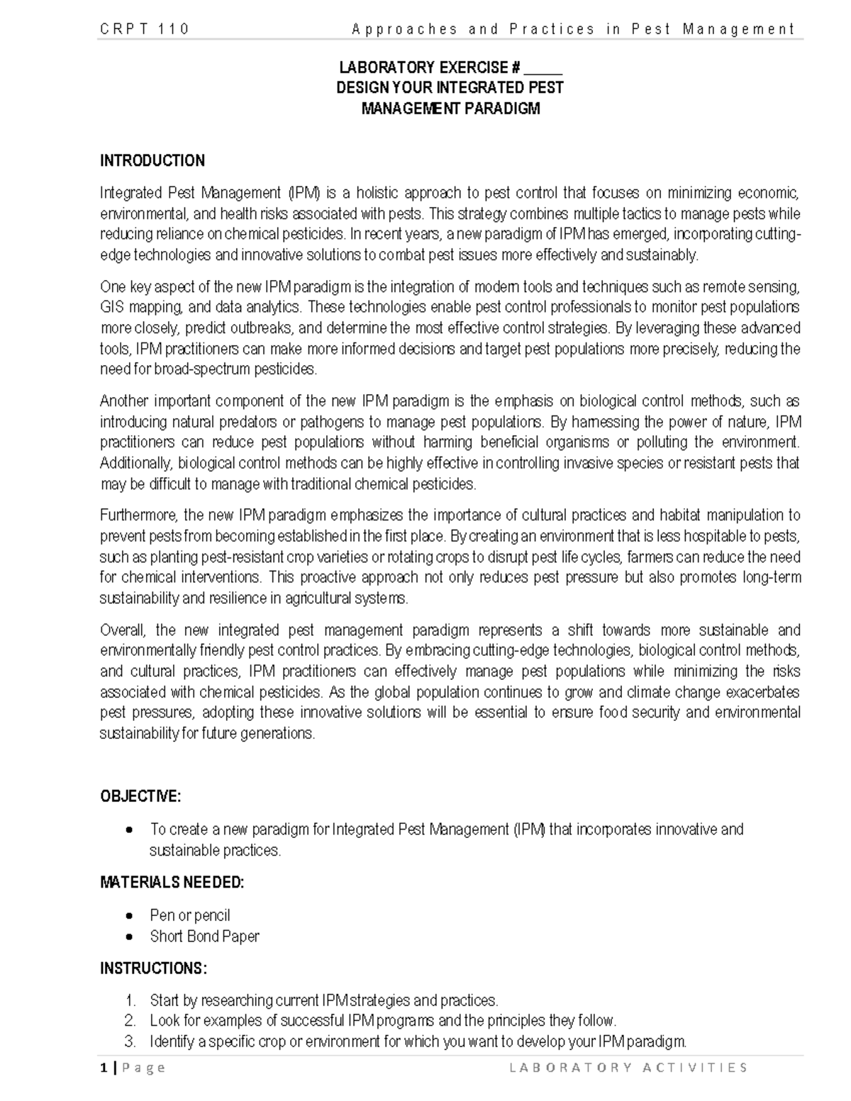 IPM - None - C R P T 1 1 0 A p p r o a c h e s a n d P r a c t i c e s ...