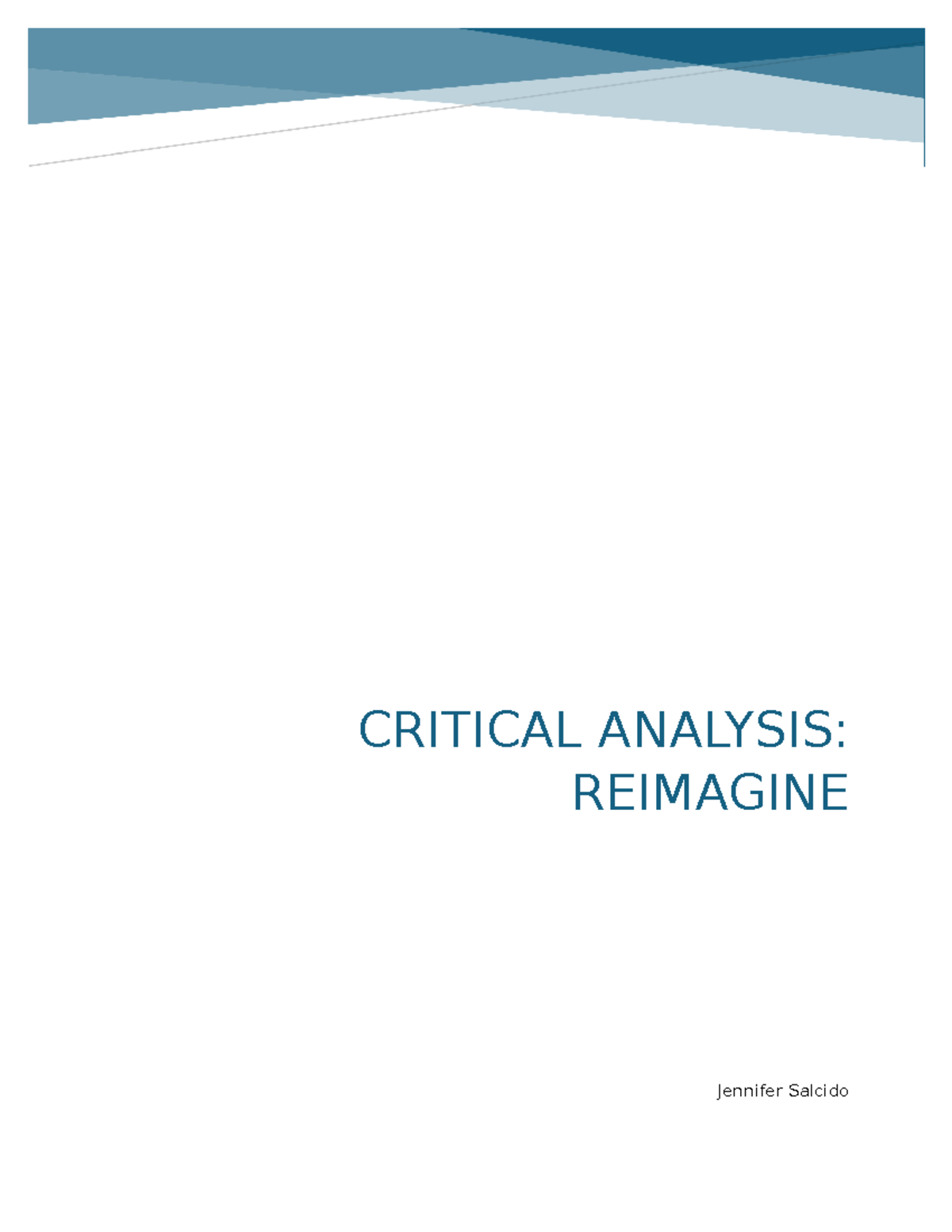 Module 4 paper with references critical analysis reimagine jennifer