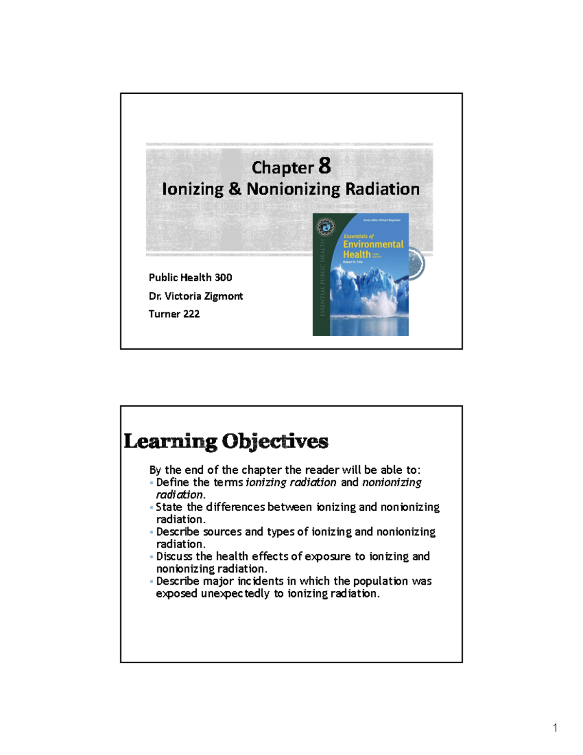 Ionizing and Nonionizing Radiation Ch 8 - Chapter 8 Ionizing ...