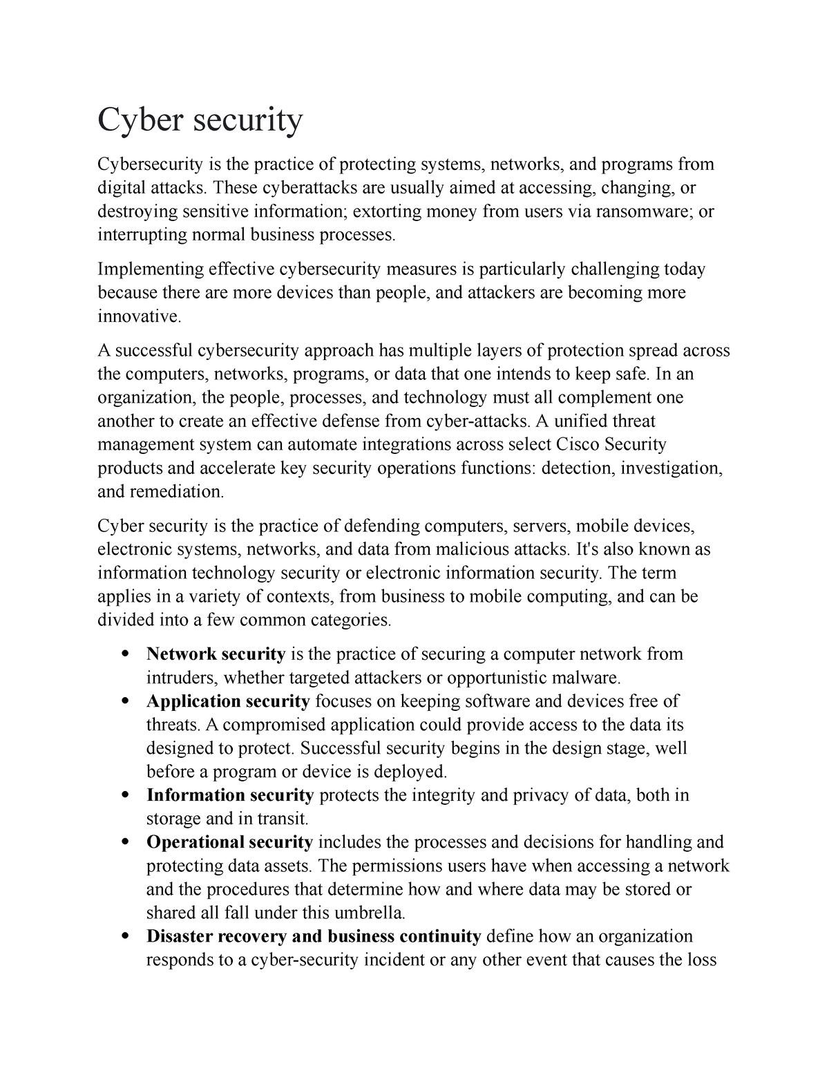 Cyber Security - Cyber Security Cybersecurity Is The Practice Of ...