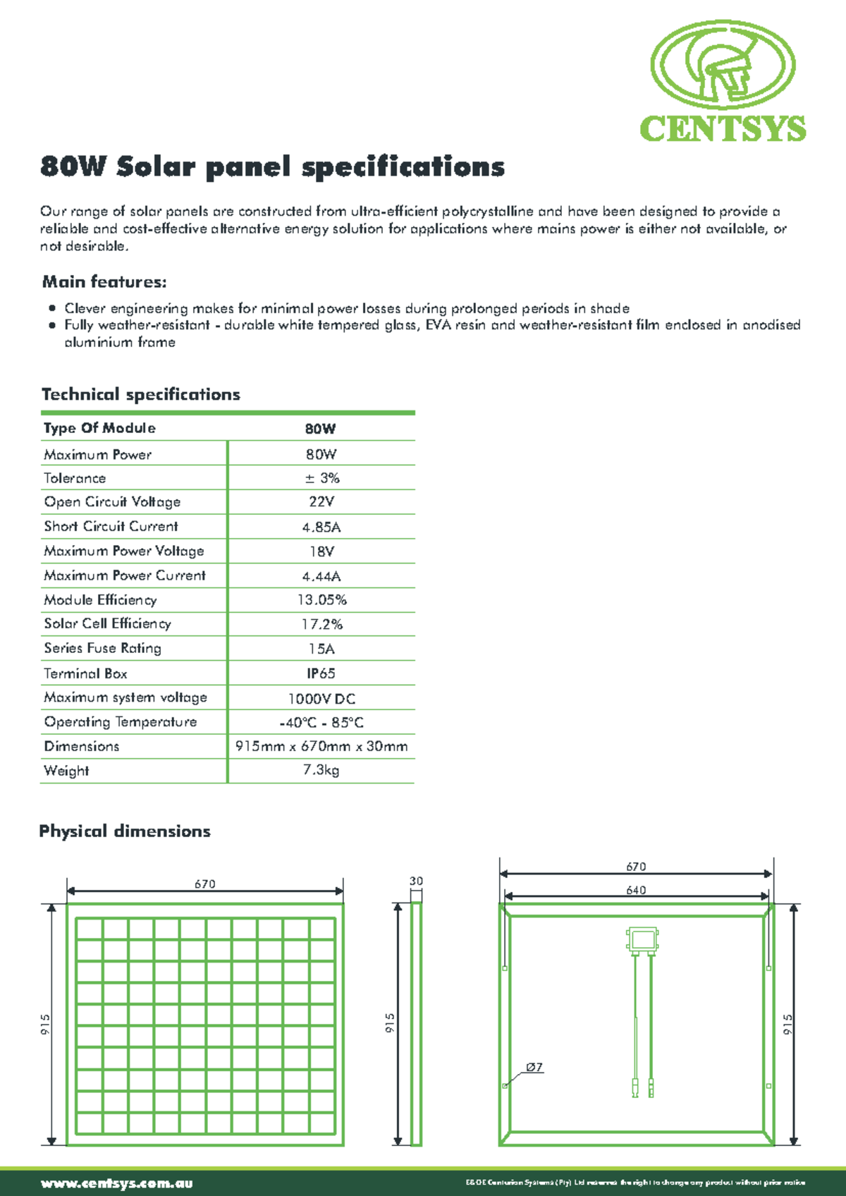 0.07.B.0133 80W Solar Panel Specifications sheet-29062015-NG - E&OE ...