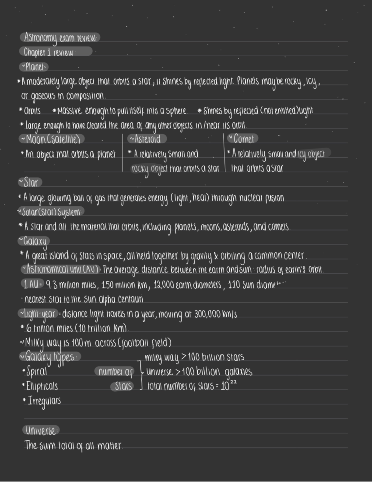 Astro-4 - Lecture Notes Page 4 Out If 6 - AST 1002 - Studocu