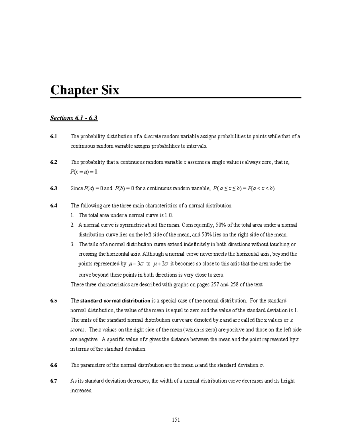 Solution-chapter-6 - Solution-chapter-6 - Chapter Six 151 Sections 6 ...