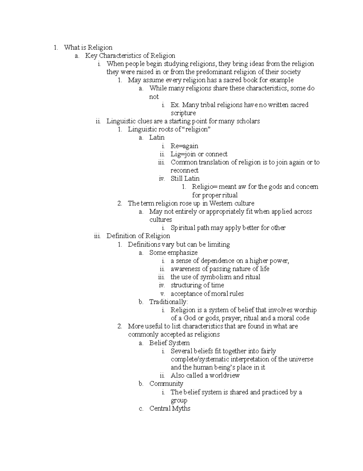 1-understanding-religion-notes-what-is-religion-a-key