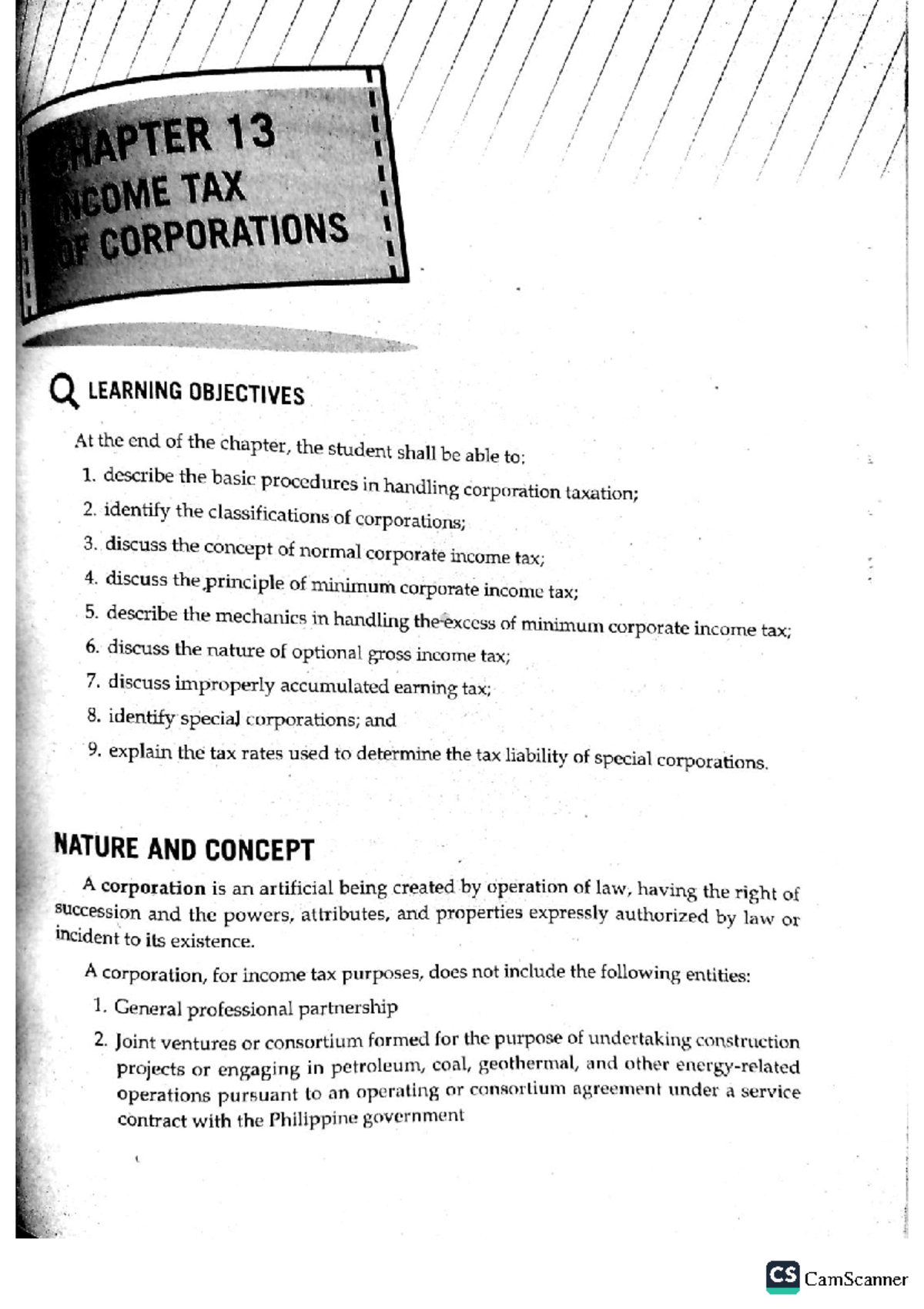 BA-TAX101 Chapter-13 - Chapter 13: Income Tax of Corporations - CHAPTER ...
