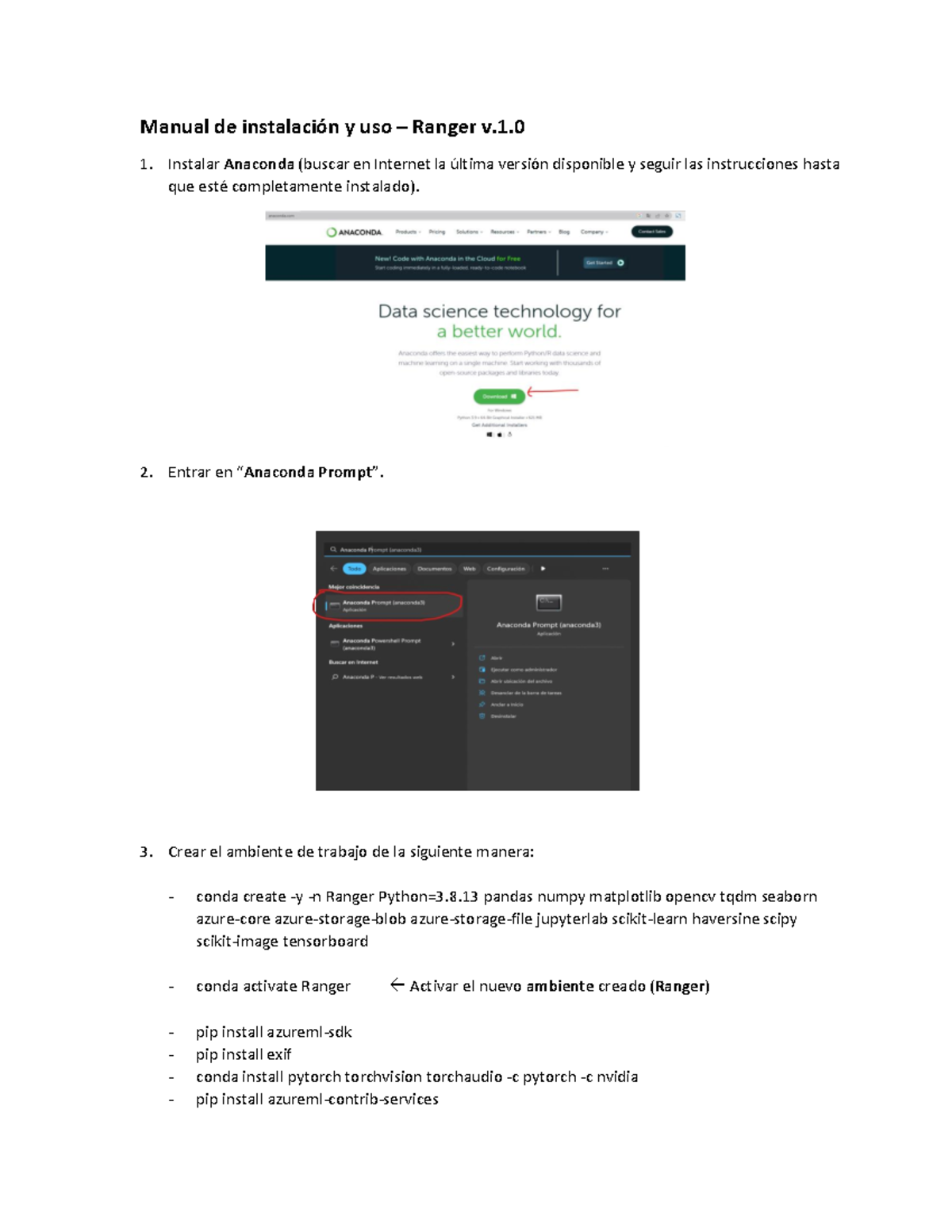 Ranger-instructivo - n/a - Manual de instalación y uso – Ranger v ...