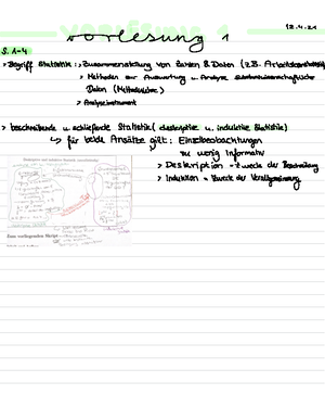 Statistik Lernzettel Zusammenfassung - Statistik Lernzettel ...