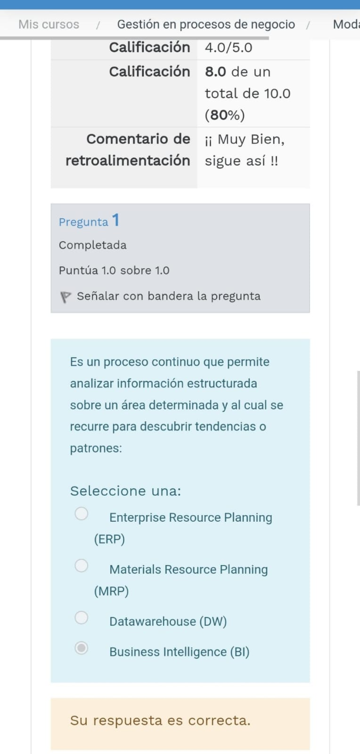 Examen Semana 2 Gestión En Proceso De Negocios - Gestion En Procesos De ...