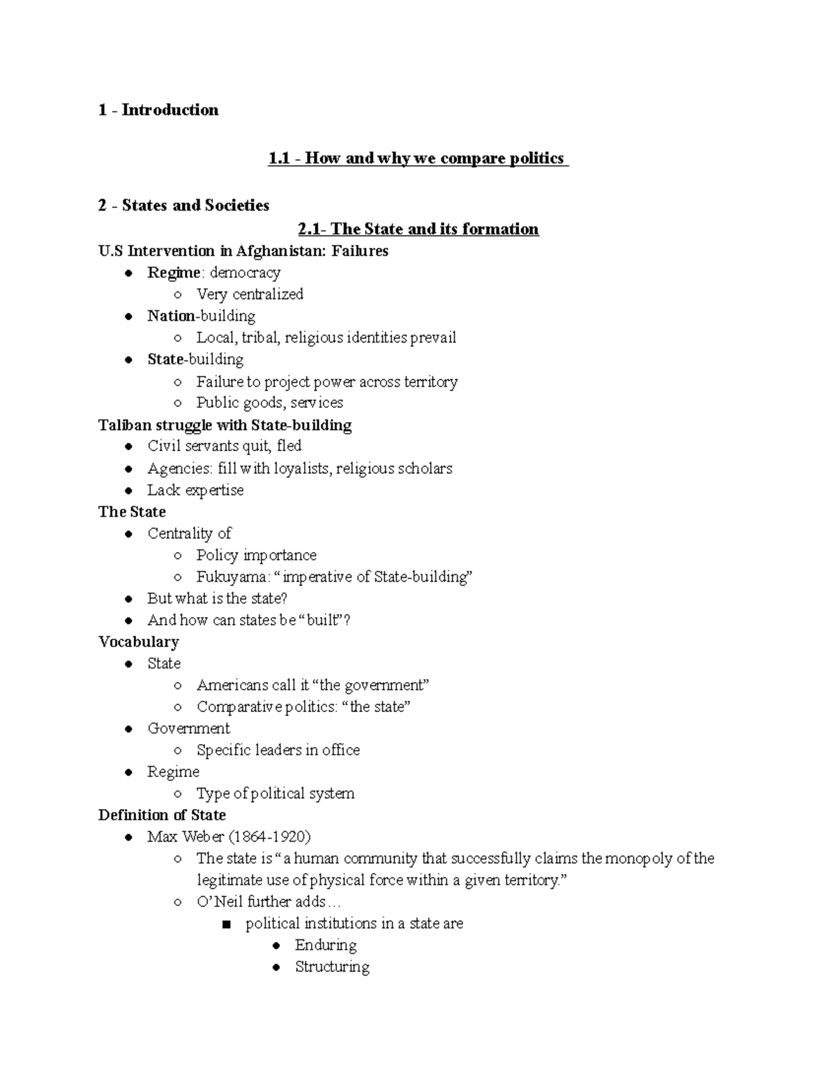 Psc 1001 Note Professor Morgan Lecture Note 1 Introduction 1 Psc 1001 Note Professor Morgan Lecture Note 1 Introduction 1