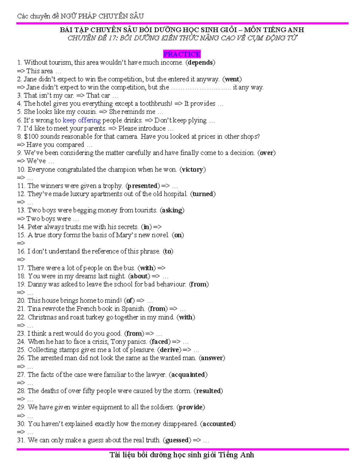 [123doc] - kinds-of-advanced-sentence-transformation-patterns - BÀI TẬP ...