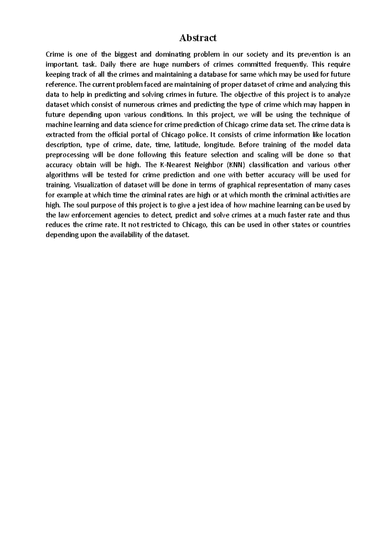 General Project report formate for python - Advanced Computer ...