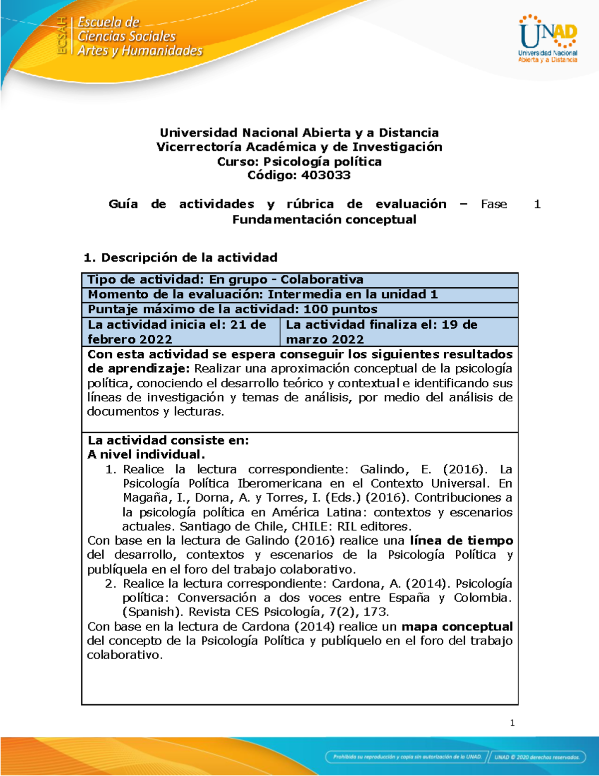 Fase 1 - Guía Del Año 2022, Con Los Trabajos A Realizar De La Fase 1 ...