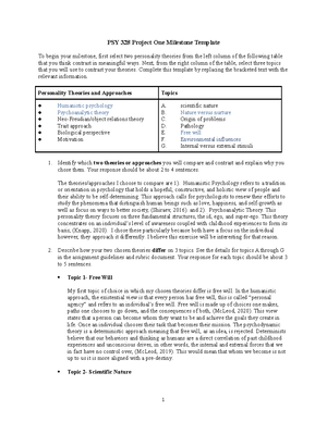 PSY 328 Module Two Journal - Next, Complete This Template By Replacing ...