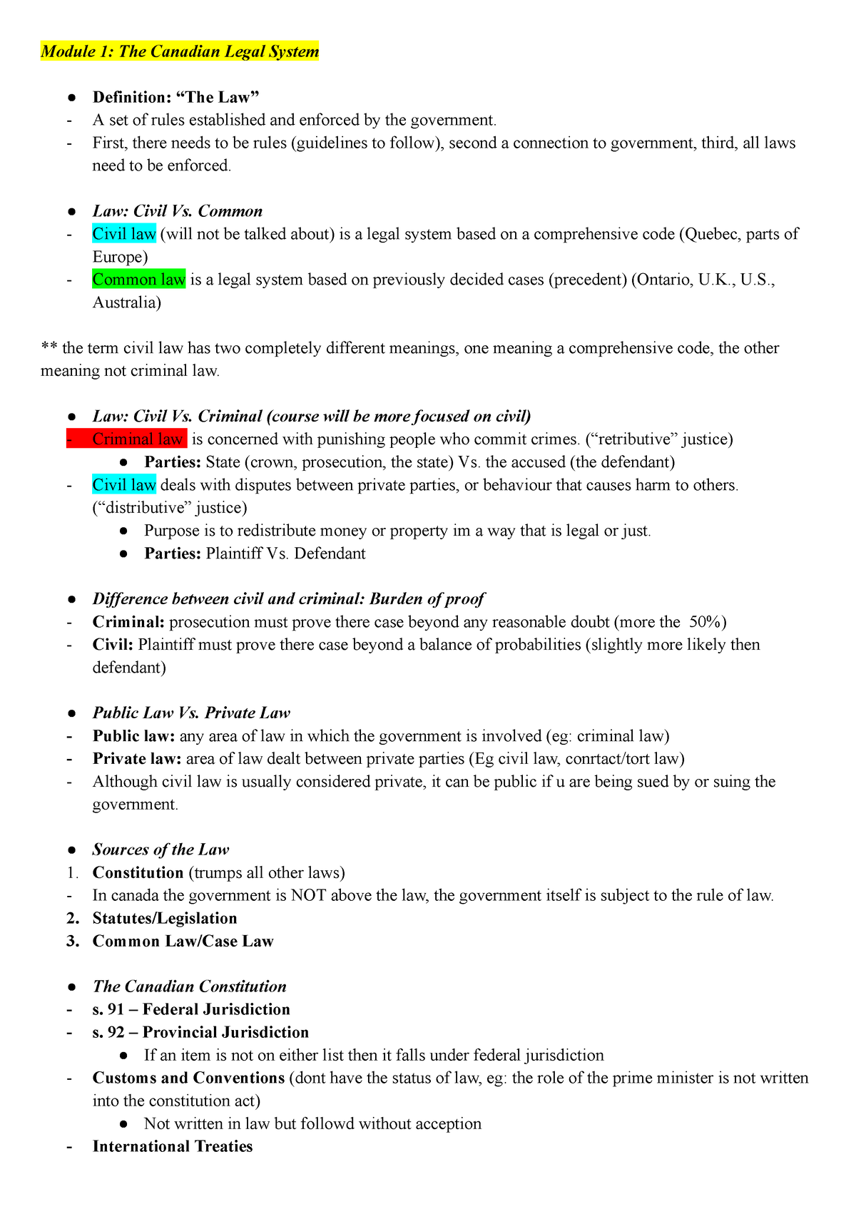 mos-2275a-lecture-notes-module-1-the-canadian-legal-system