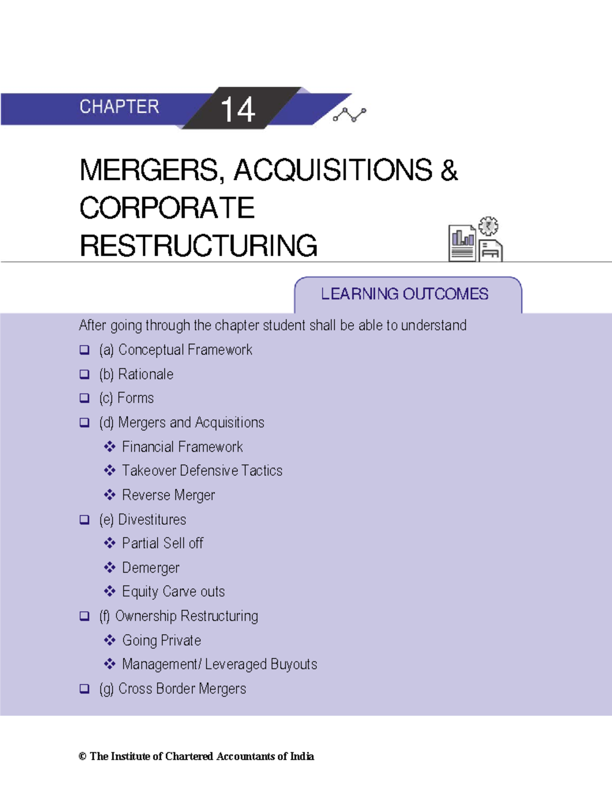 Chaptere 14 - Mergers, Acquisitions And Corporate Restructuring ...