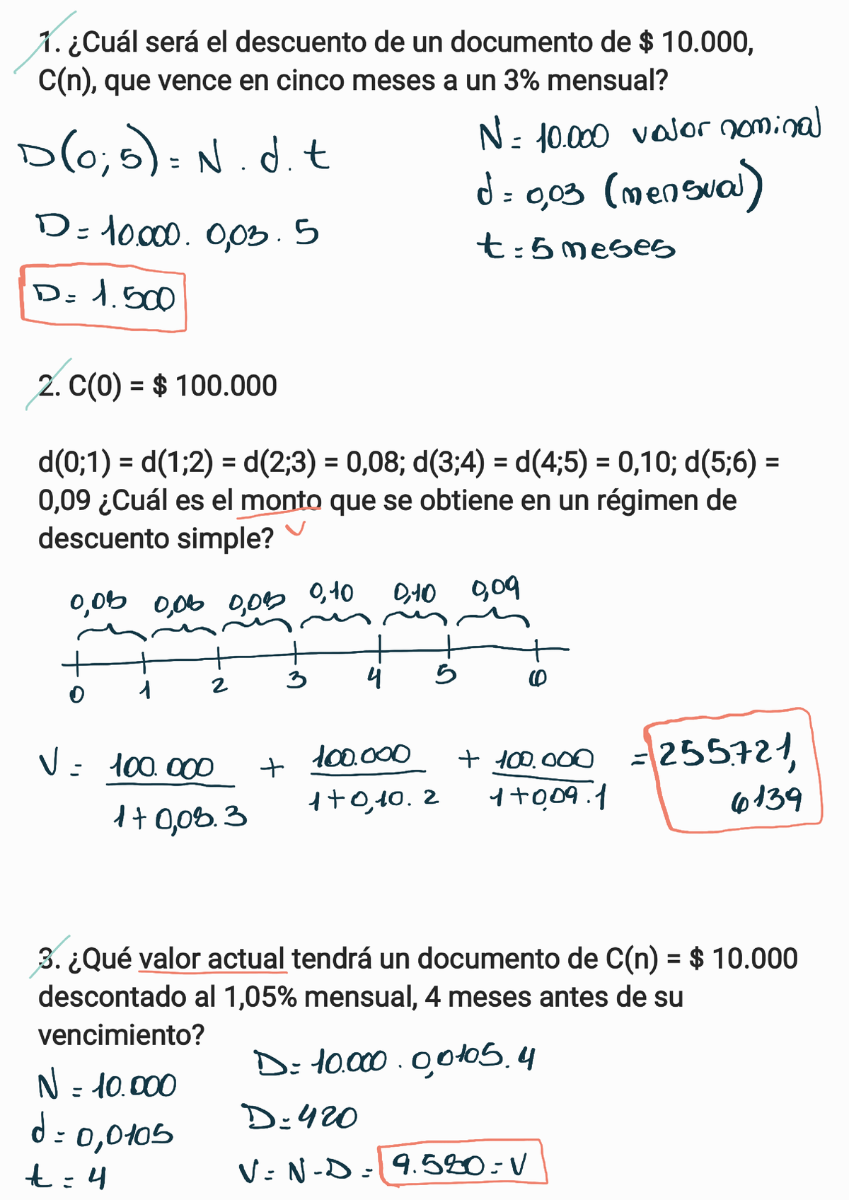 Descuento Simple Ejercicios Guia 230202 215409 - Cálculo Financiero ...