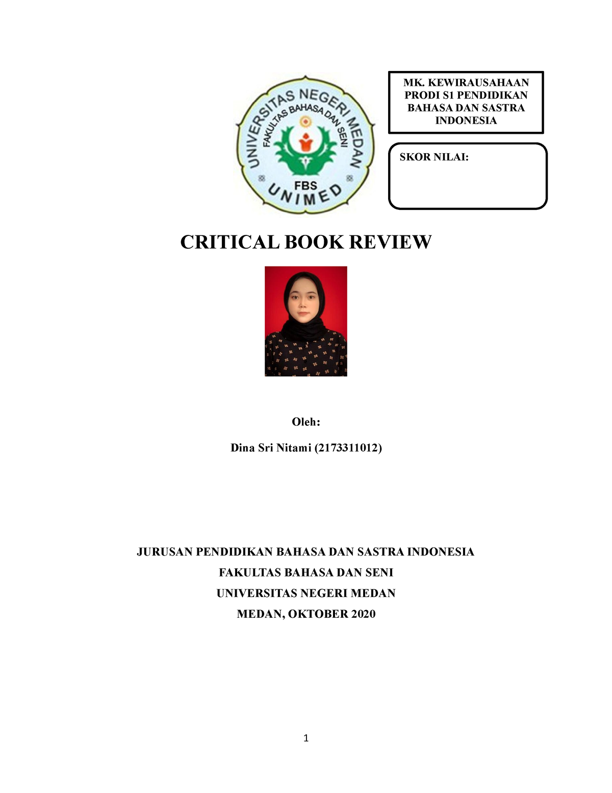 critical book review kewirausahaan