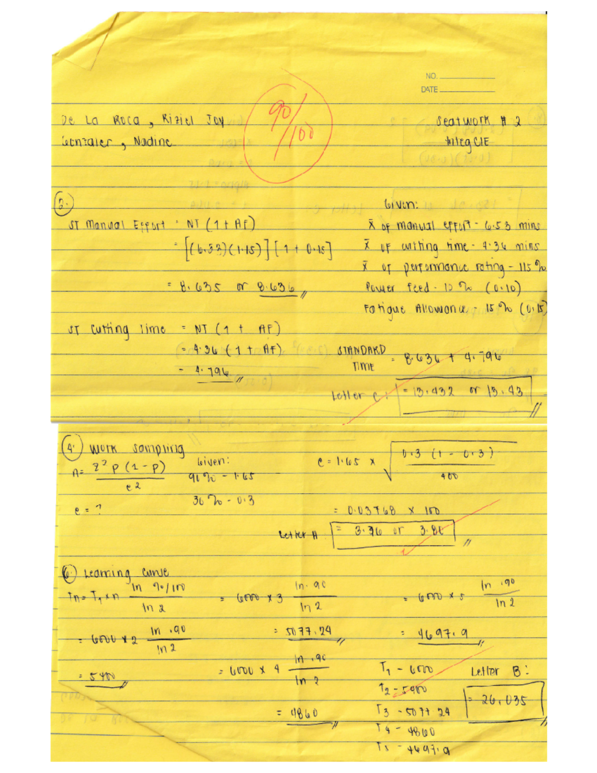 Seatwork 2 - Industrial Engineering - Studocu