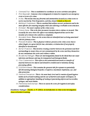 Week 2 key terms crim - Criminal investigation notes - CSI Effect - The ...
